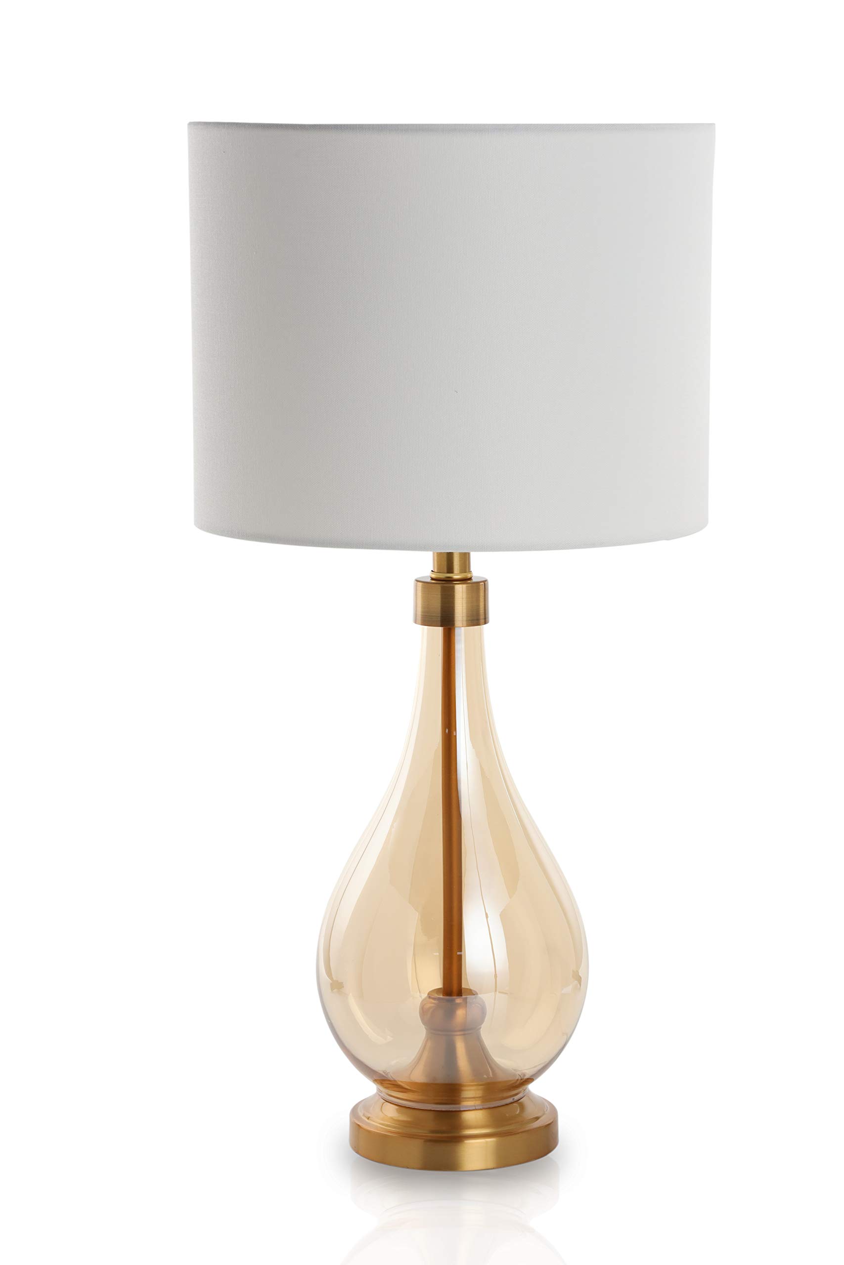 homes r usAurora Glass Table Lamp, Clear - 66 Cms Height: 66Cm Length: 33Cm Width: 33Cm Clear