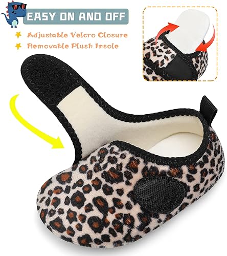Miniatura 2 de Scurtain Pantuflas cálidas de invierno para bebés, niños y niñas, pantuflas de interior para el hogar, cómodas, ligeras, antideslizantes, para