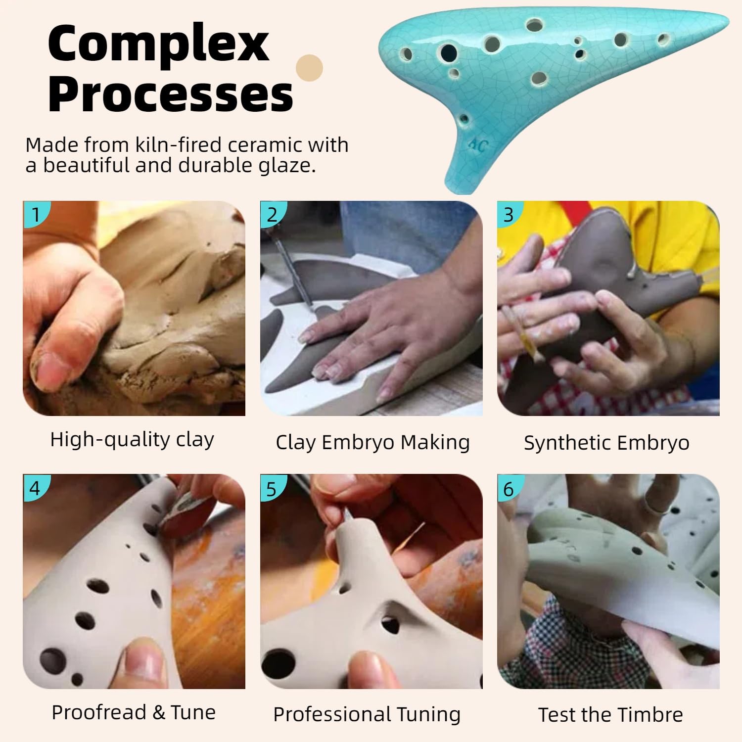 Amazon | Ocarina 12穴オカリナ楽器 ソングブック付き 初心者向け Alto