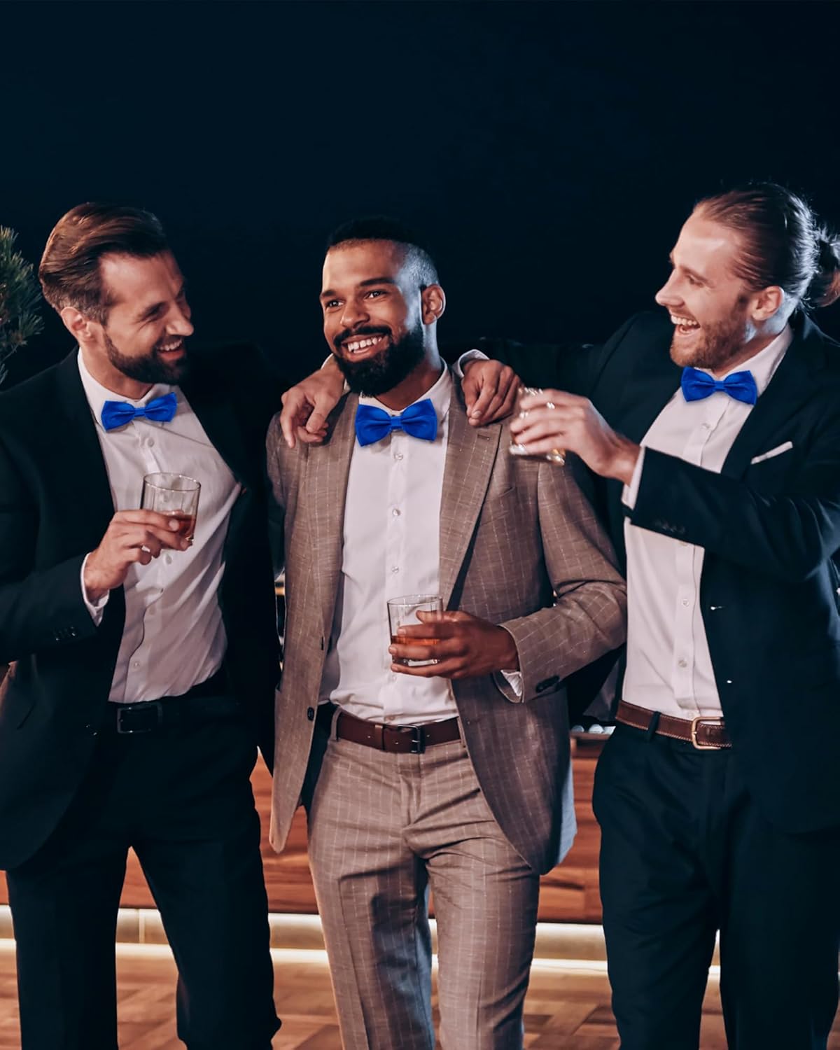 Geyoga 24 Pieces Men's Bow Ties Formal Satin Solid with Adjustable Neck Band Bow Ties for Men - Image 6