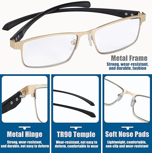 Vista 33 de Gafas de lectura fotocromáticas progresivas multifocales para hombre, transición, bloqueo de luz azul, lectores multifocales para computadora Negro