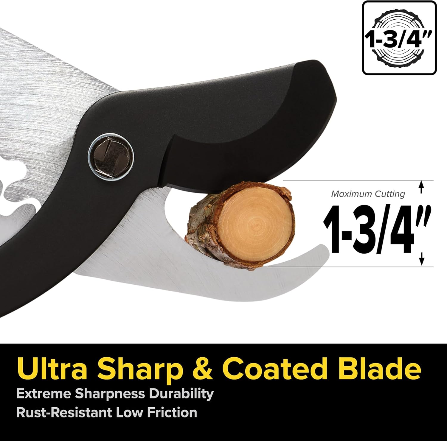 Jameson Heavy-Duty 32″ Geared Bypass Lopper | 1-3/4″ Cutting Capacity | Compound Lever & Gear Technology | Aluminum Frame | Non-Stick Blade