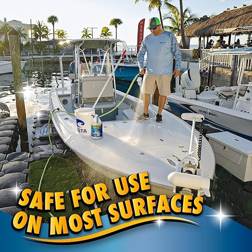 Miniatura 3 de Booyah Clean Limpiador de cubiertas funciona en superficies antideslizantes y planas para eliminar la suciedad, manchas, sangre de pescado, aceite,