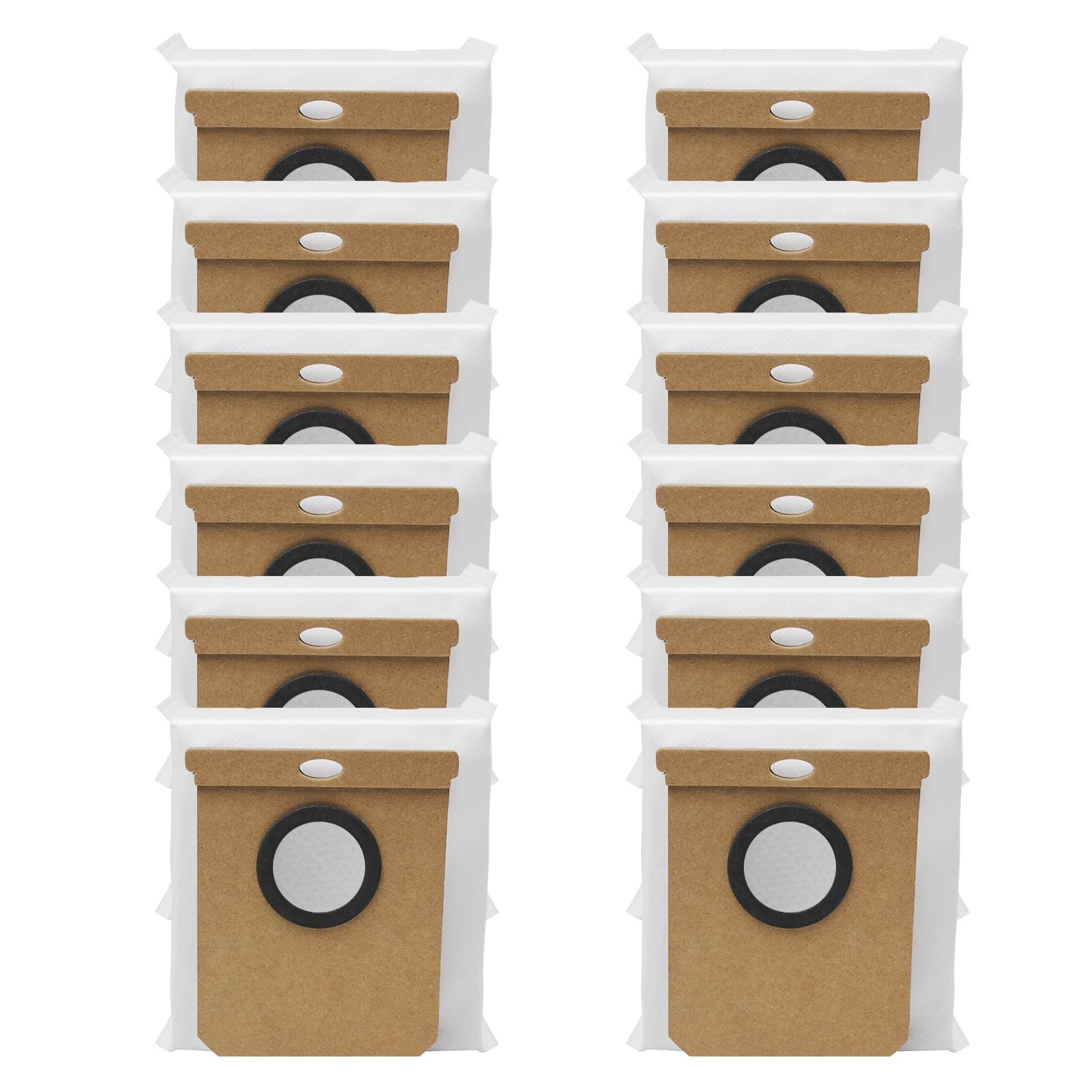 12 Pack Vacuum Bags Replacement for eufy L50 SES, L60 SES Self-Empty Station, Replacement Vacuum Bag for Conga Home 1000,8090 Ultra,9090AI, Haier H9 Plus Vacuum Cleaner
