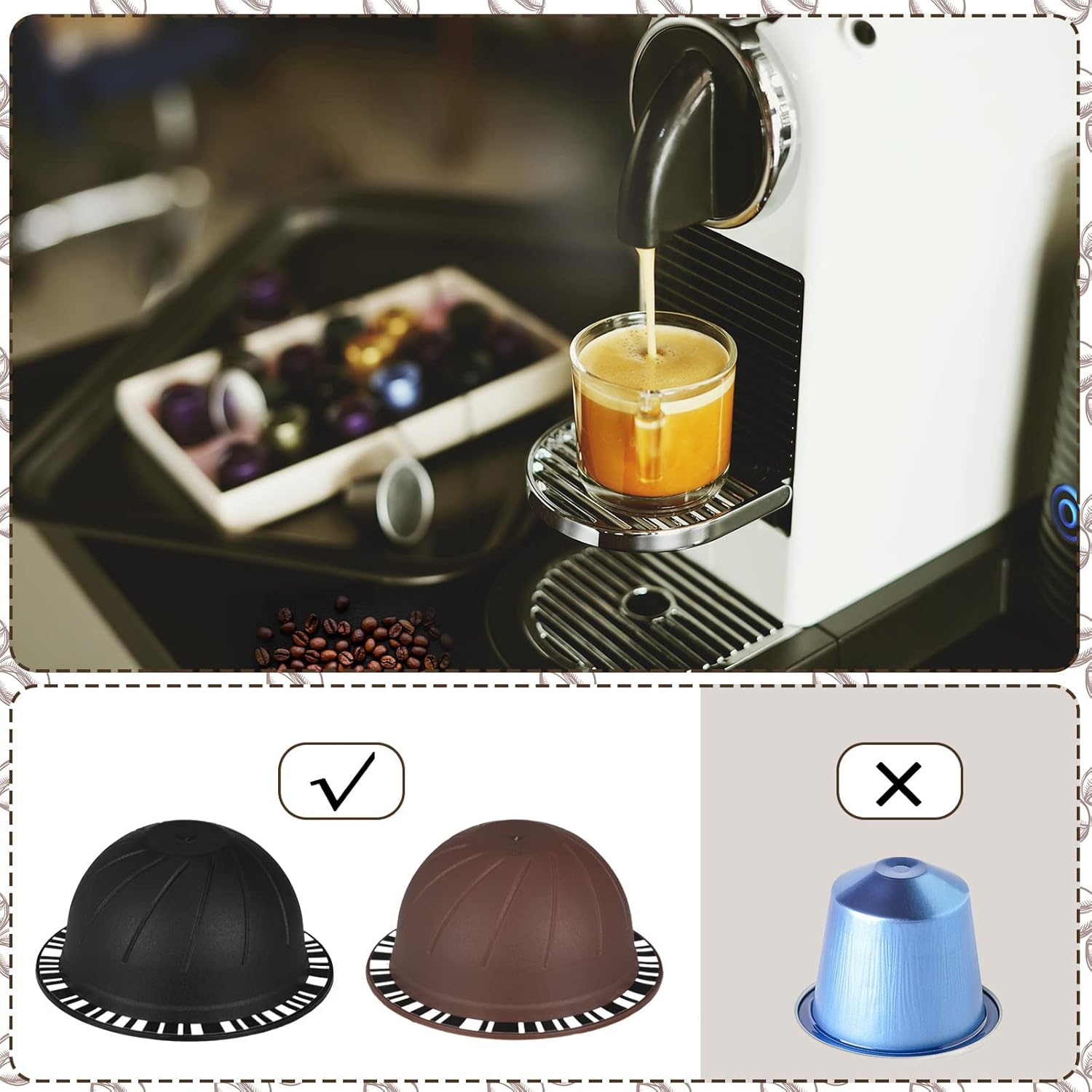 150 Pcs Aluminum Foil Seals Kit to Reusable Coffee Pods Refillable Capsules, Aluminum Foils Lids with Holder, Spoon and Brush
