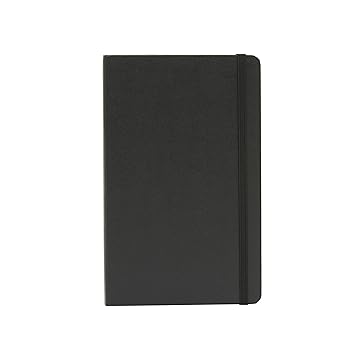 AmazonBasics Classic Notebook, Ruled - (130mm x 210mm) - 240 pages (Black)