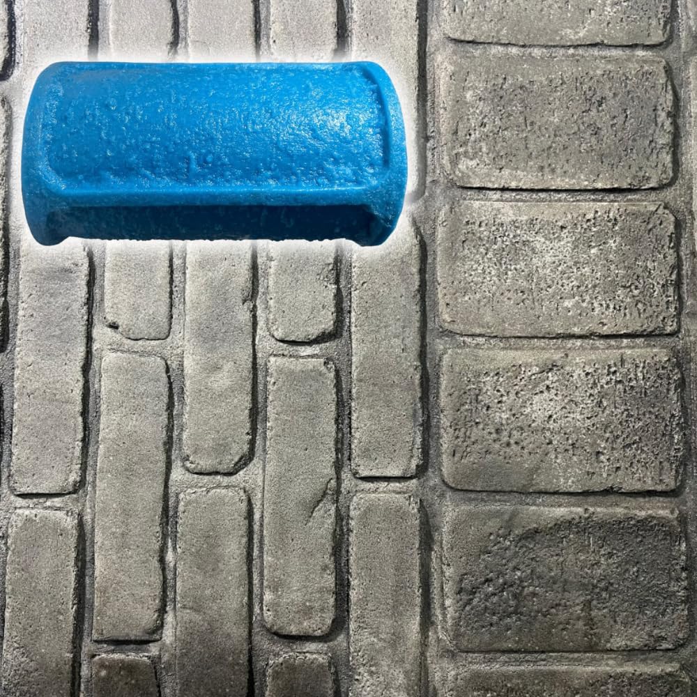 Concrete Roller Stamps – 5" x 5" x 9"– Polyurethane Texturing Tool – Made in USA – DIY & Professional Use for Walkways, Patios & Borders – RL 114410