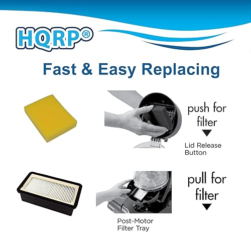 Miniatura 6 de HQRP Juego de filtros compatibles con Bissell CleanView 1813 1825 1831 1834 1836 1837 1838 1243 1319 2383 2410 2412 3247 3583 3918 4207 7482 766