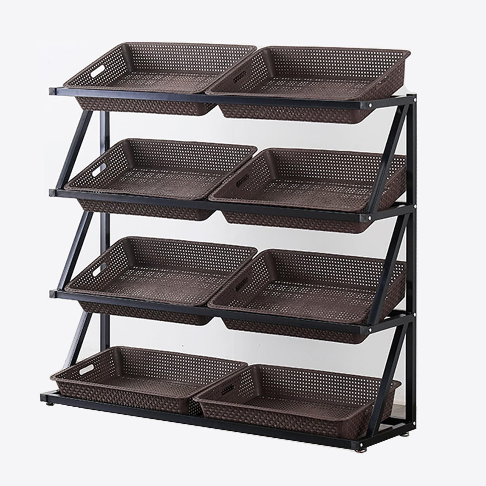 Organizador de Almacenamiento de Frutas y Verduras de 4 Niveles para Mercados