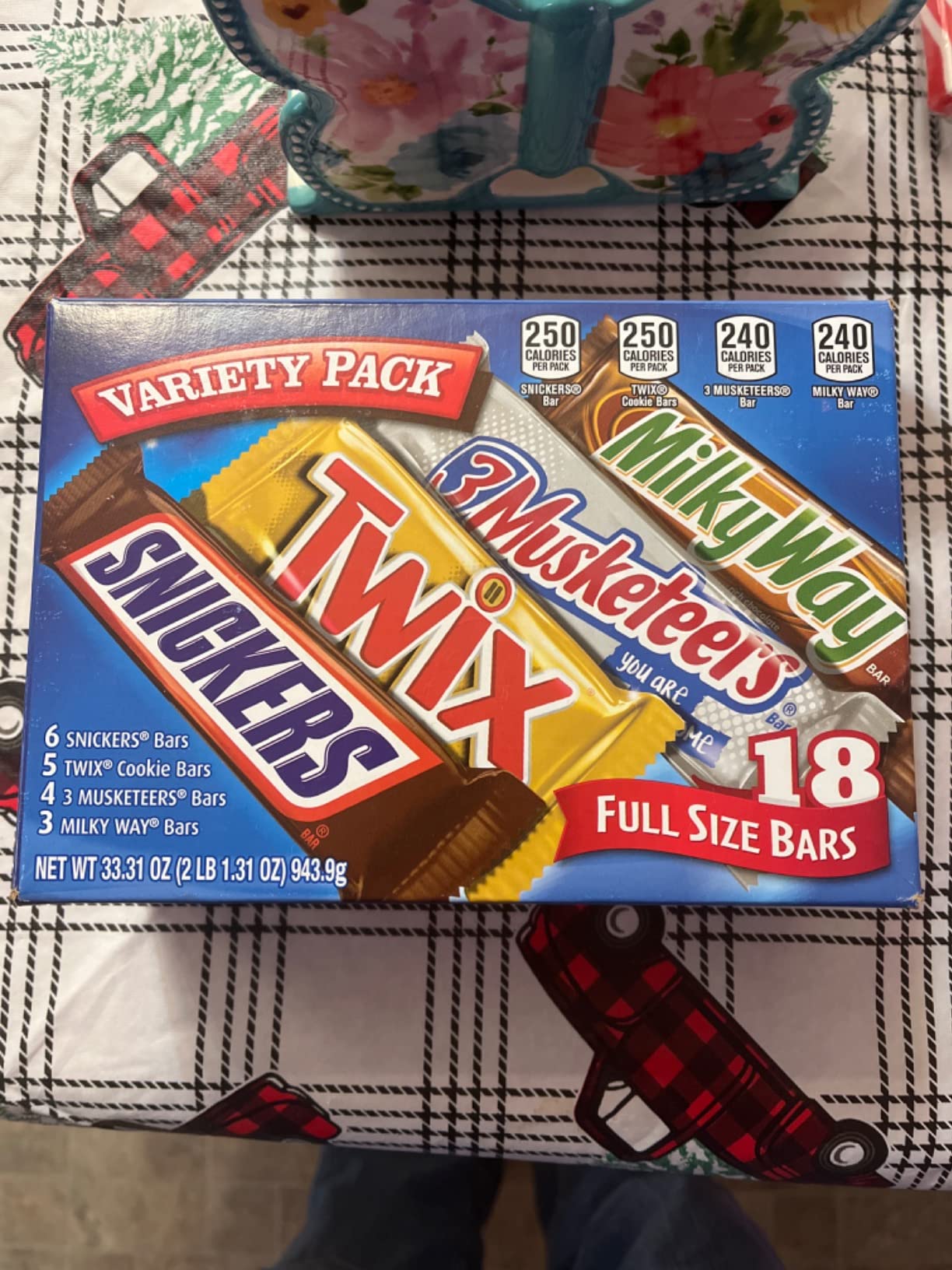 SNICKERS, TWIX, 3 MUSKETEERS & MILKY WAY Full Size Bars Variety Mix, 18-Count Box, 33.3 ounces photo review
