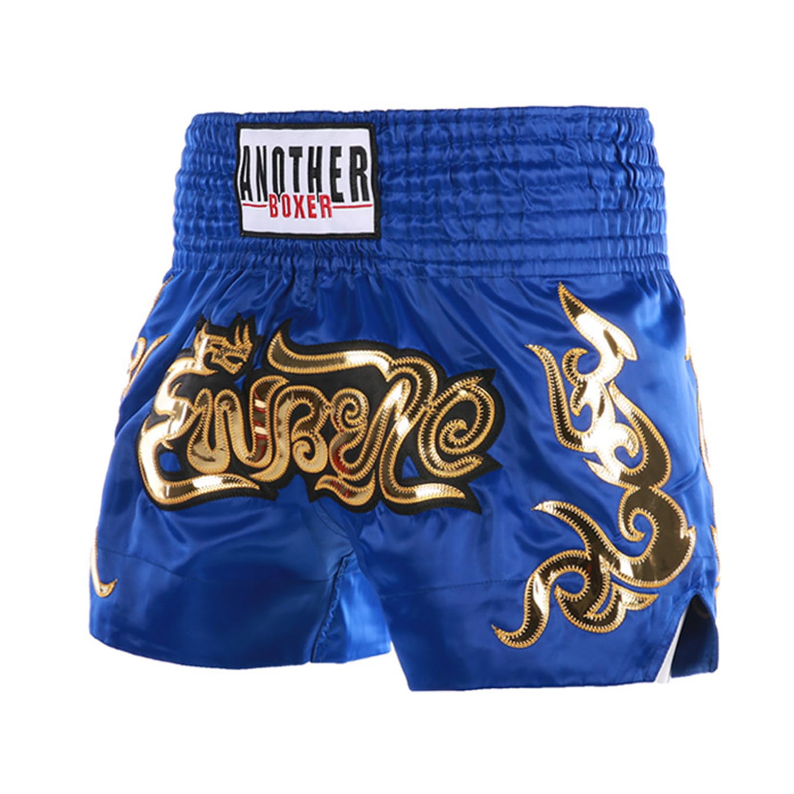 renvena Bambini Unisex Pantaloncini da Boxe per Arti Marziali MMA Pantalone Corto Sportivo Pantaloncini con Spacco Laterale per Muay Thai Kickboxing Fighting