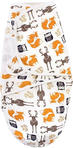 Miniatura 2 de Hudson Baby Envoltura de algodón acolchada unisex para bebé, 3 unidades, bosque de niños, 0-3 meses