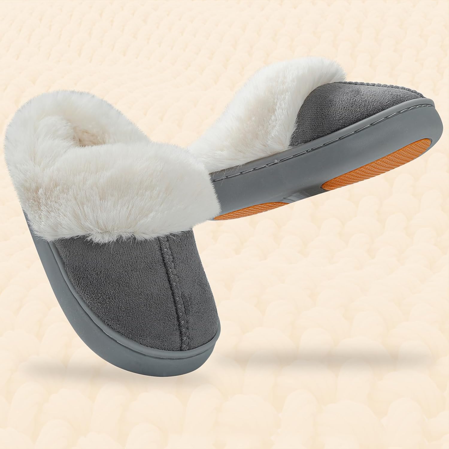 MK MATT KEELY Girls Boys Slippers Kids Fuzzy House Slippers Baby Toddlers Non-Slip House Shoes Winter Warm Soft Plush Indoor Outdoor Slippers for Little Kid Big Kid - Image 5