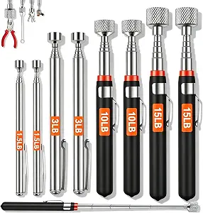 8-Piece Telescoping Magnetic Pickup Tool Set, Stainless Steel, Extendable Up to 30.6 Inches