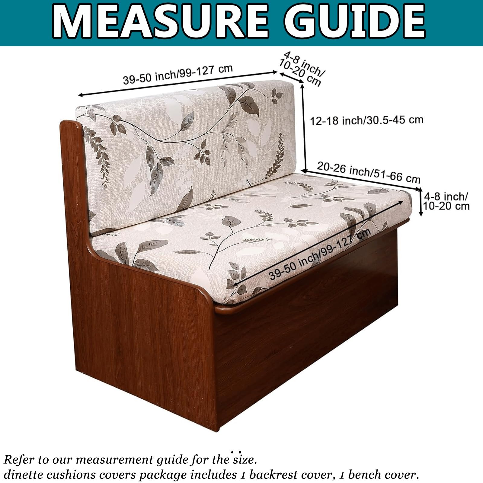 Housse De Coussin pour Dinette RV Anti Slip Sofa Cushion Housse De Banquette(Color:#1)