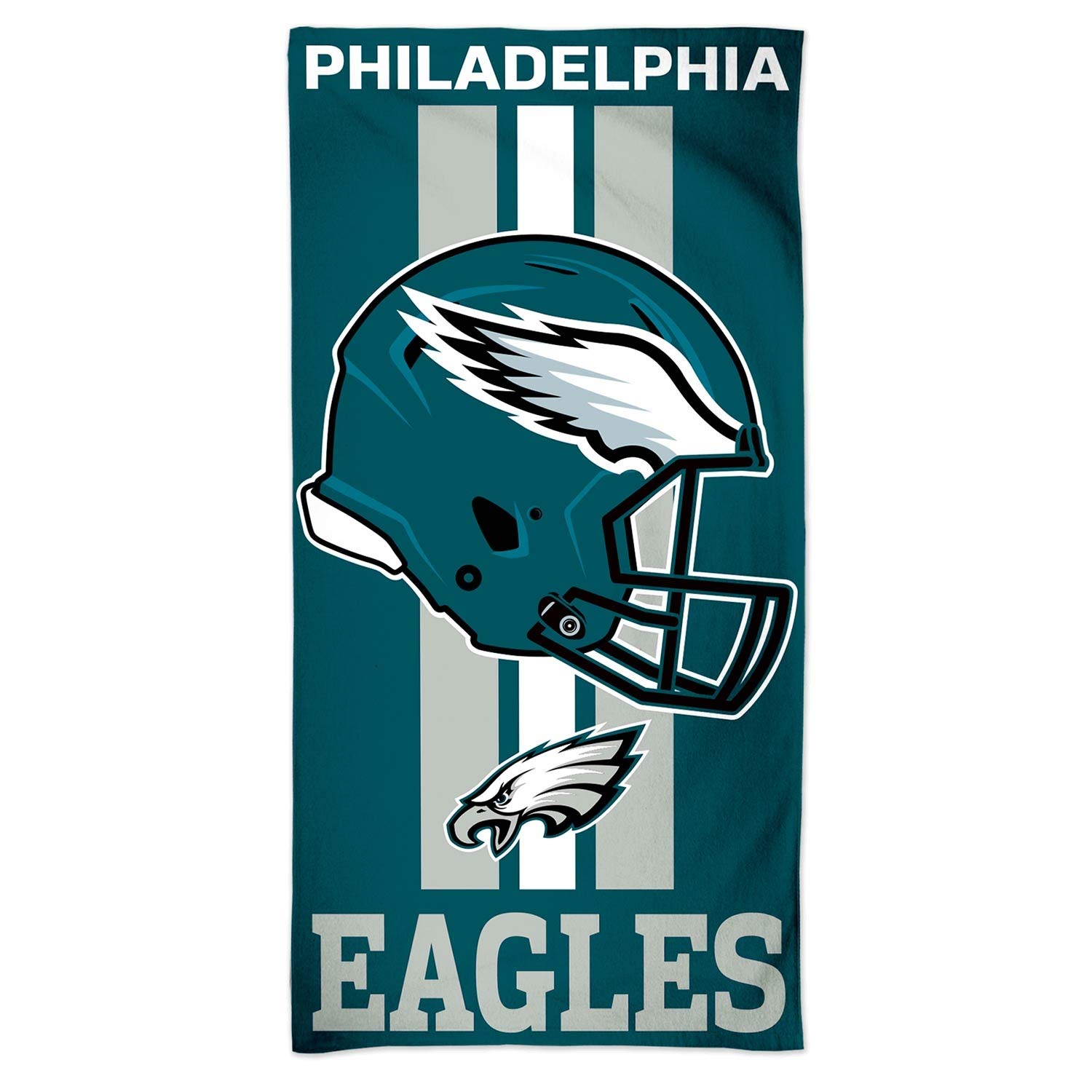 WinCraftNFL Philadelphia Eagles Fiber Beach Towel, 9 lb/30 x 60"