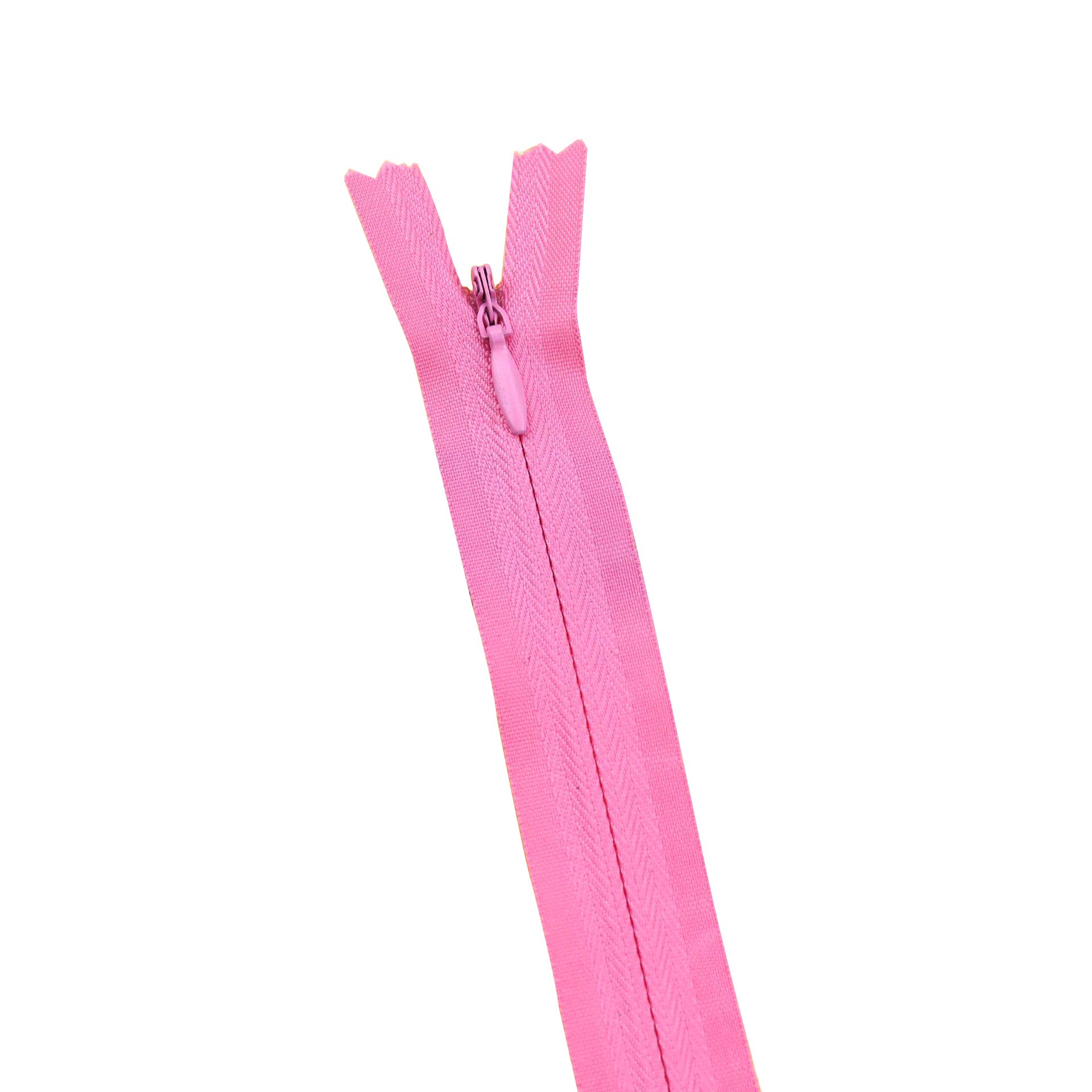 Zippers Sewing, Invisible Zipper Nylon 60cm Multicolor Pack of 20 for DIY Sewing(Pink)