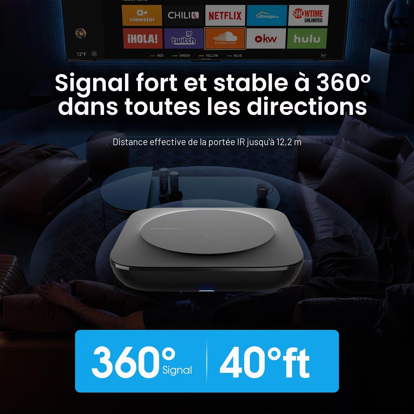 SofaBaton X1S Télécommande Universelle avec Hub, Télécommande Universelle avec Activités en Un Clic, Personnalisation via l'APP SofaBaton, Compatible avec Plus de 60 Appareils