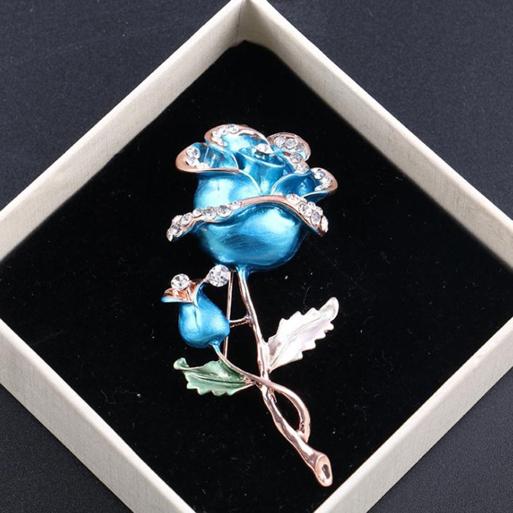 Roses Alloy Brooch Corsage Inlay Zircon Wedding Festive Gift Jewelry Clothing Shoes Bag Accessories Eco-Friendly And Practical Attractive design — view 4