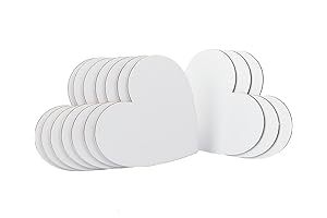 NBEADS Heart Shaped Painting Canvas Panels for Artists