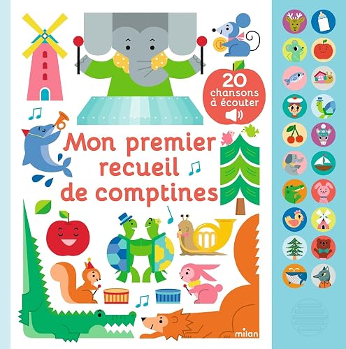 Couverture de Mon grand livre sonore, Mon premier recueil de comptines