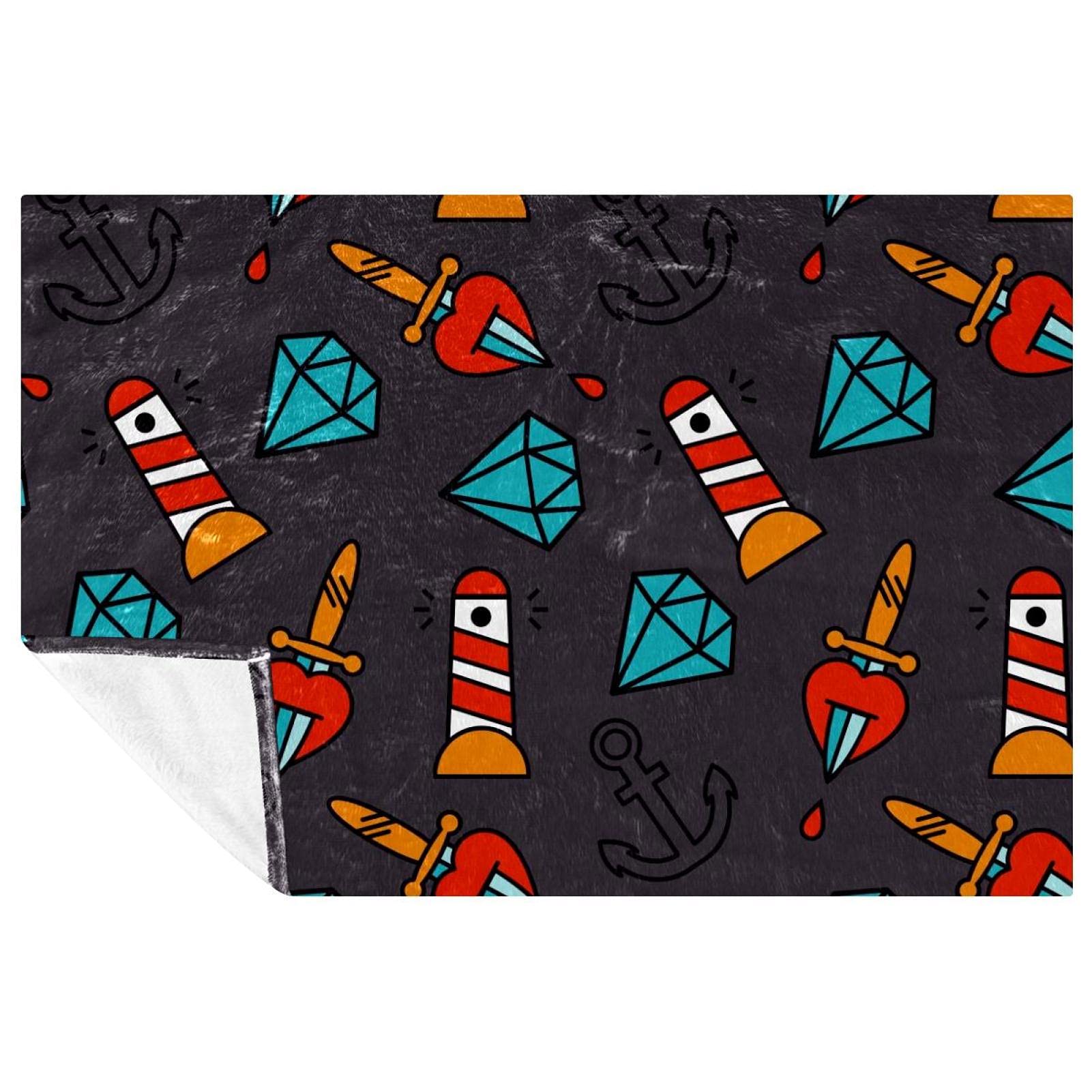 Couverture phare douce 150x100 cm plaid lit et canapé