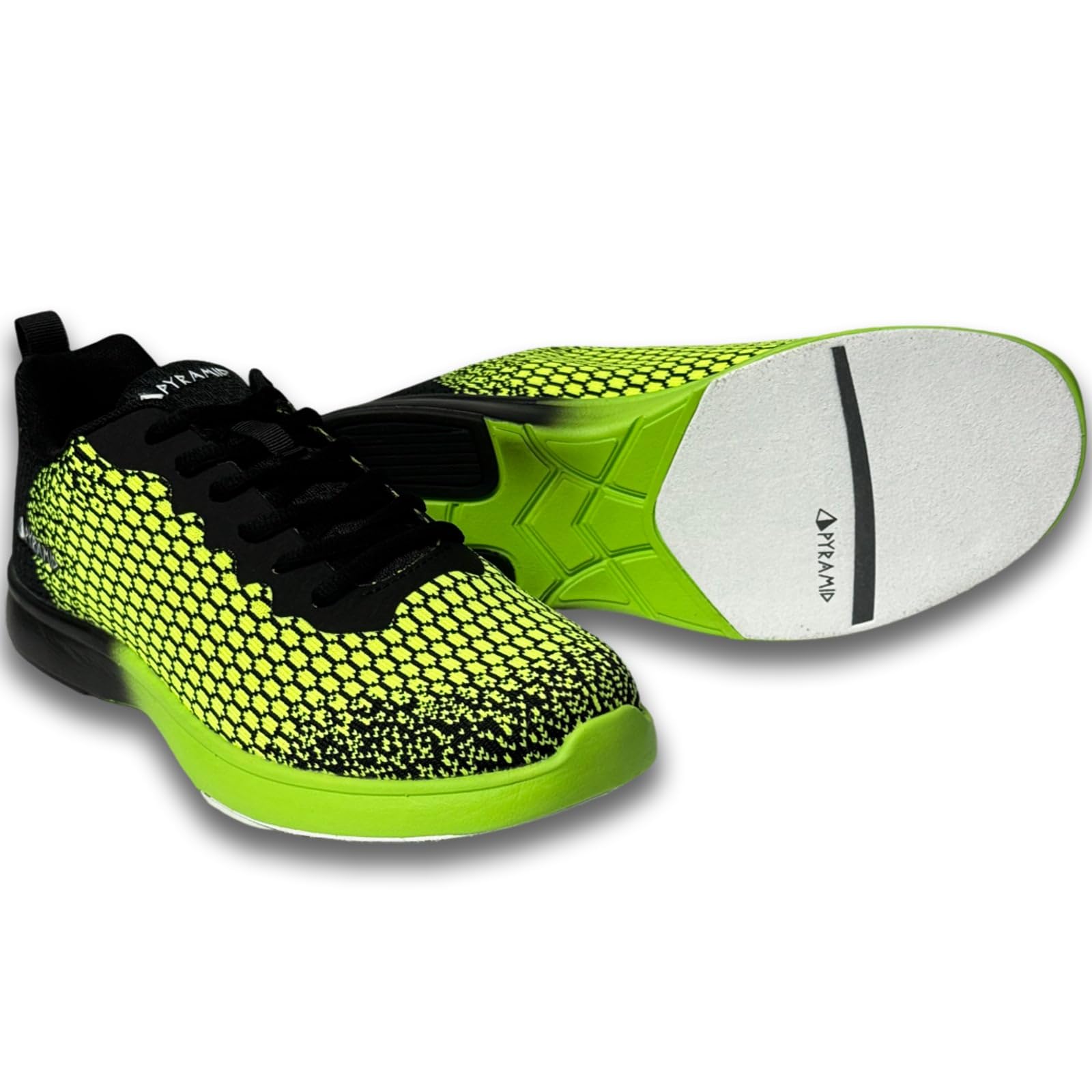 Pyramid Path Lite Chaussures de Bowling en Maille sans Couture pour Homme – Design léger et sans Couture, Coupe athlétique, Dessus en Tricot Respirant, Semelles coulissantes universelles