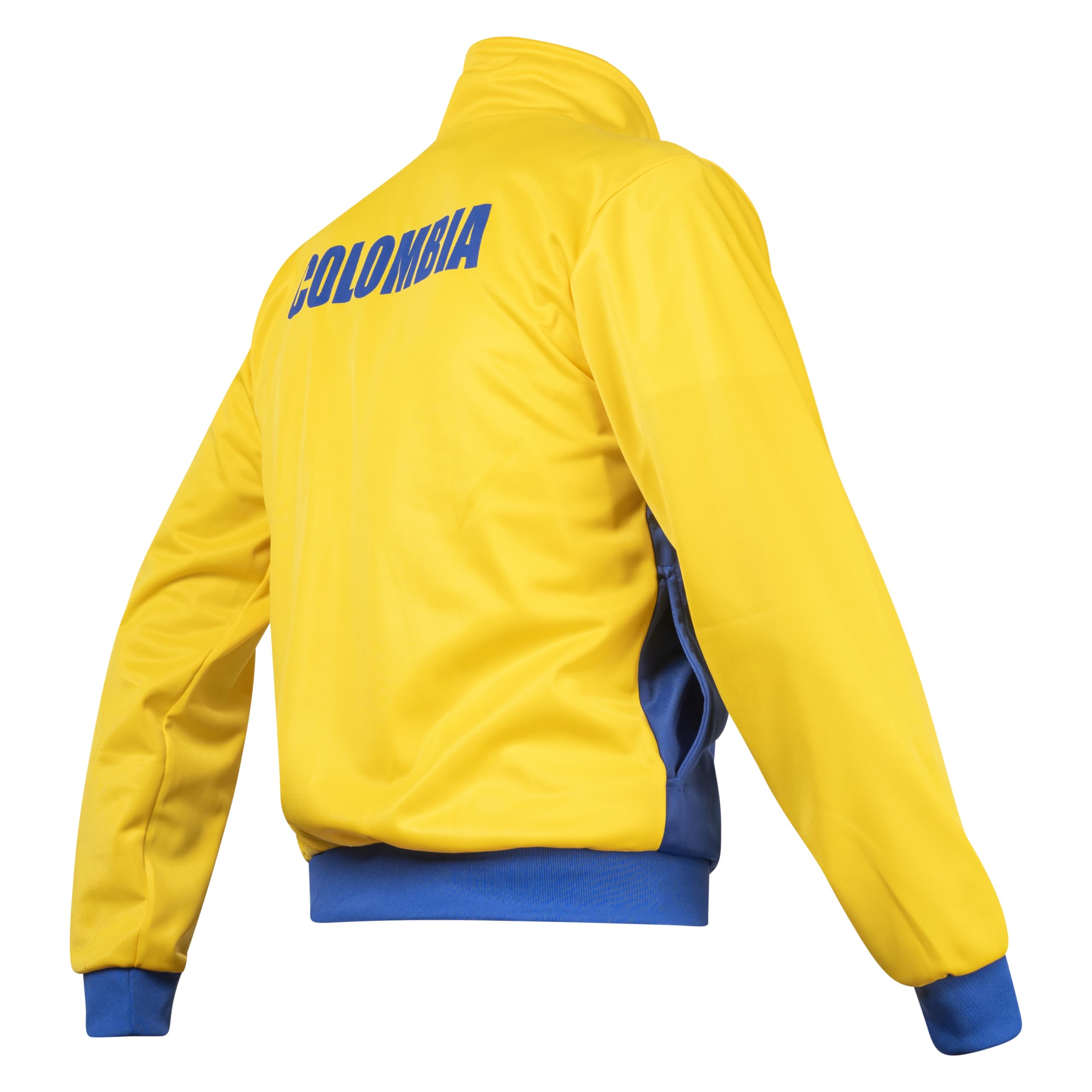 JL Sport Kolumbien Retro Fußball Gelb Blau und Rot Vintage Sportjacke