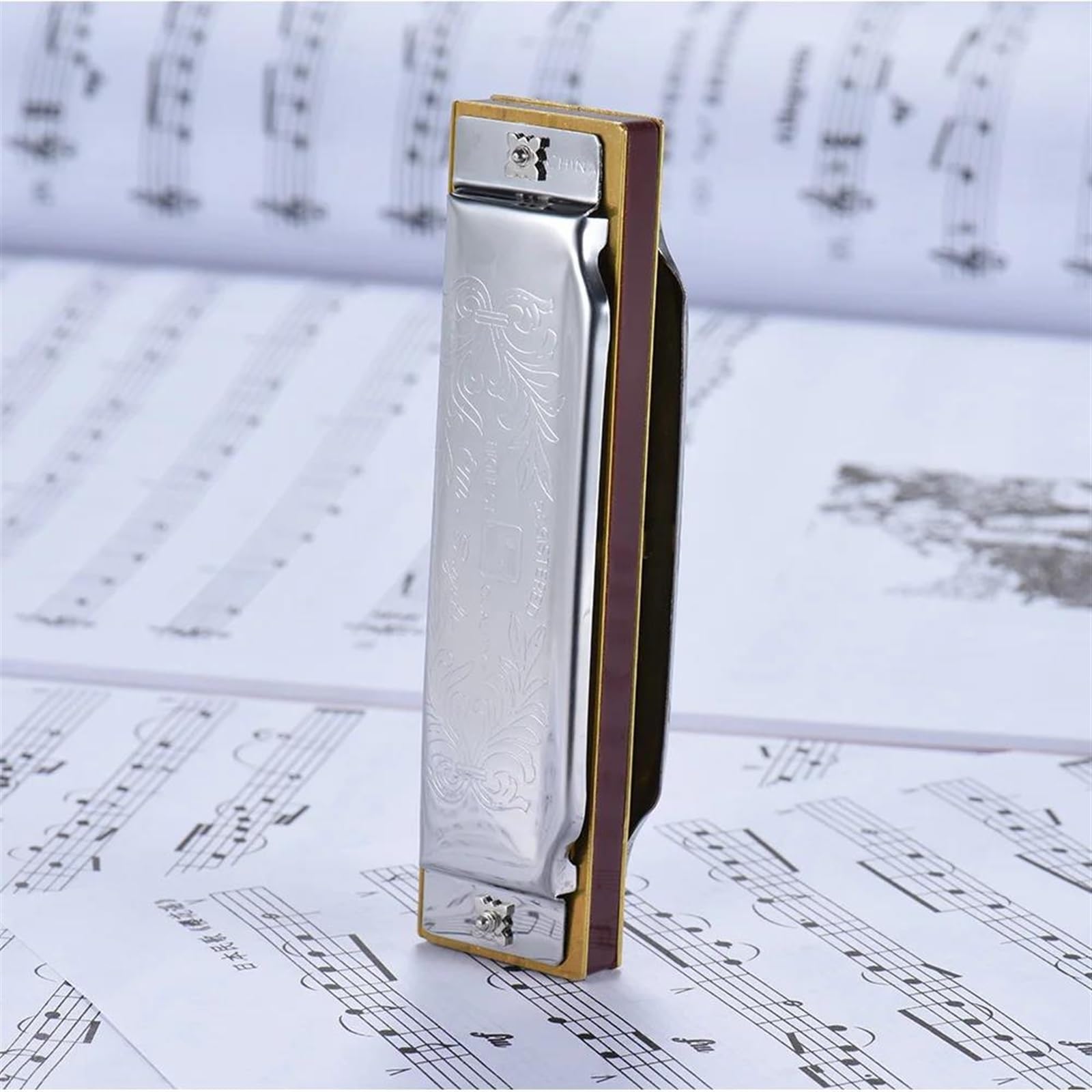 Instrument Harmonijkowy Blues Harmonica Standardowa Klucz 10-Otworowy 20 Tonów Diatoniczna Blues Gaita Harmonica(F Key)
