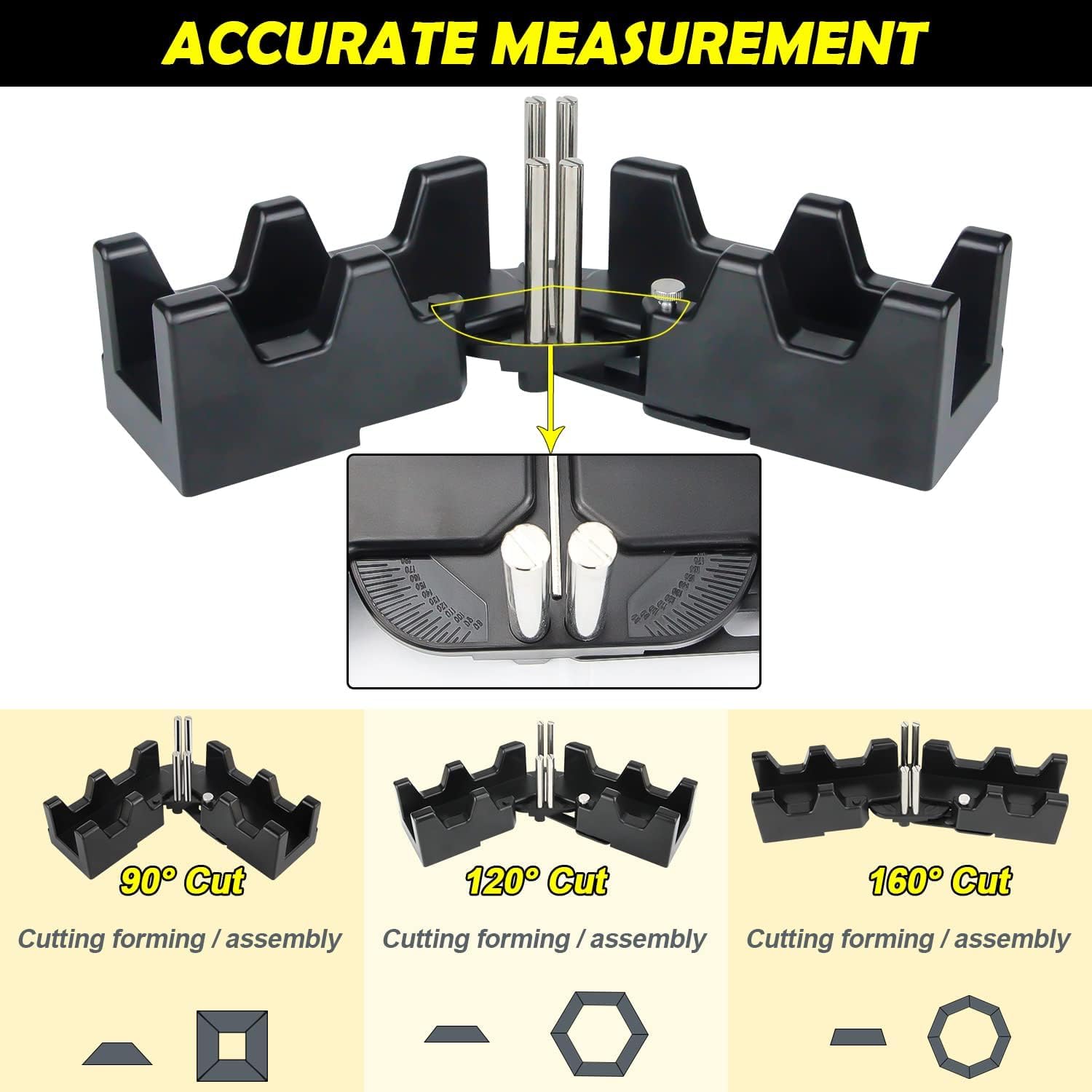2-in-1 Mitre Measuring Cutting Tool, Measuring and Sawing Mitre Angles Cutting Tool for Home Improvement, Carpentry Work — view 2
