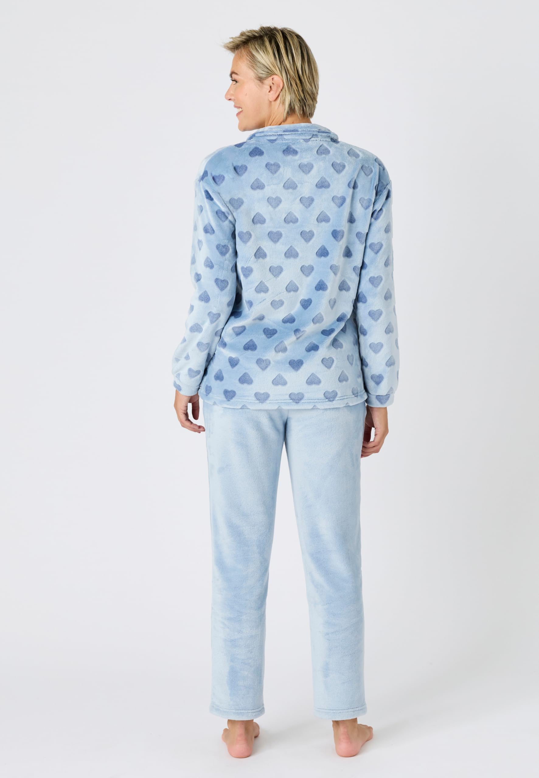 Damart – Pyjama Thermique Thermolactyl en Maille Polaire Embossée Femme