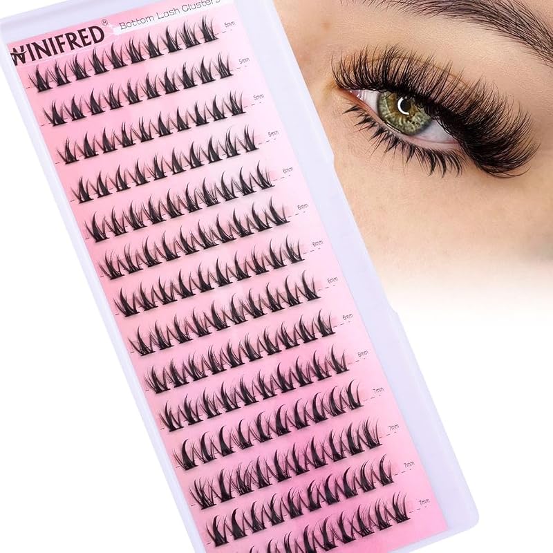 Cílios Postiços Inferiores em Tufos Winifred 5–7 mm, Modelo Spiky, 140 unidades