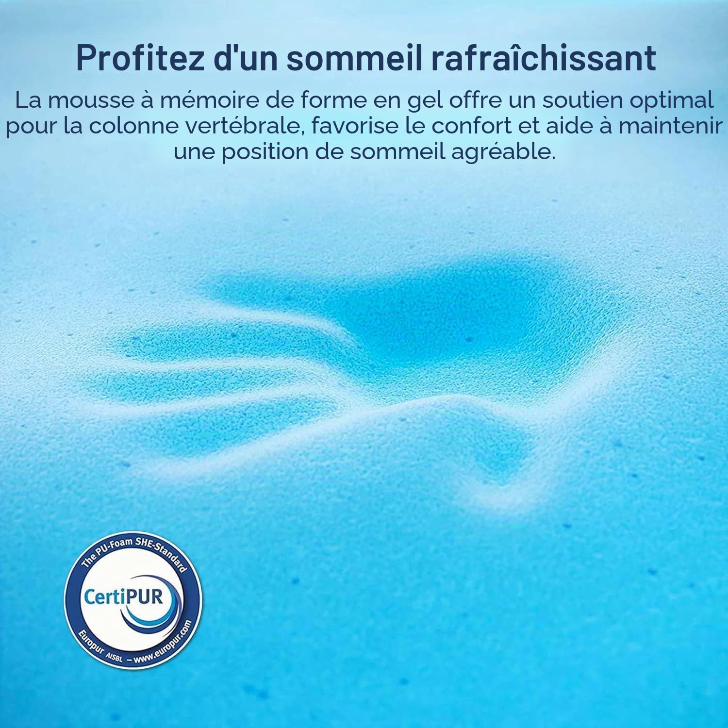 MKS 7cm Gel Surmatelas 200 x 200 cm, H3 Mémoire de Forme Viscoélastique, sur Matelas Mousse Ferme & Moelleux, Housse Bambou Amovible, Respirant & Rafraîchissant, Système Antidérapant
