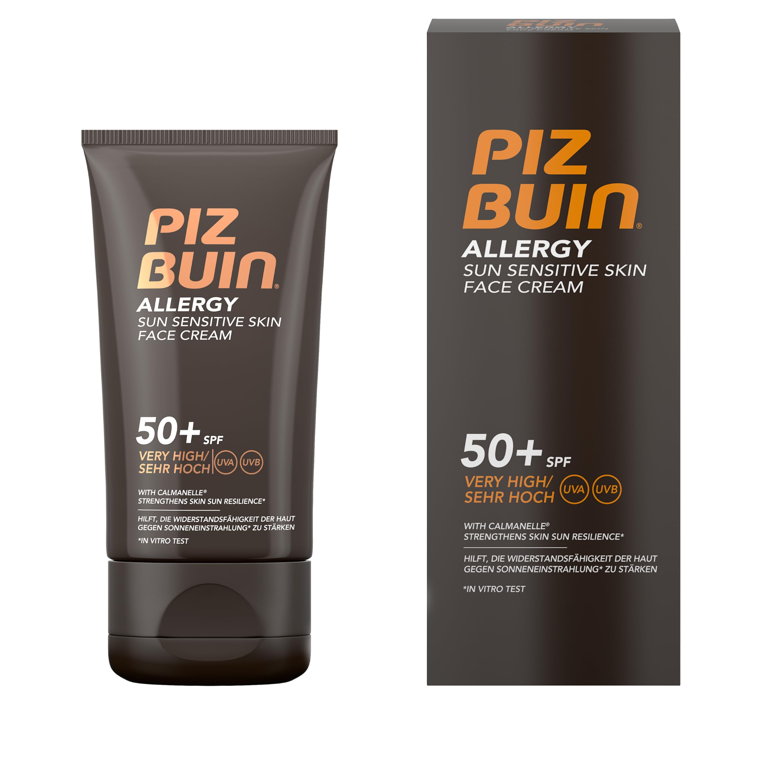 PIZ BUIN® Allergy Gesichtscreme LSF 50+ – Wasserfeste Sonnencreme für empfindliche Haut und Allergiker, hoher UVA- und UVB-Schutz, dermatologisch getestet, 50ml