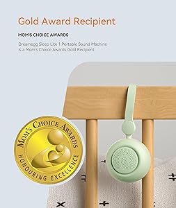 Dreamegg Baby Sound Machine - White Noise Machine for Stroller Car Seat, Baby Sleep Soother with 19 Soothing Sounds & Nursery Light, White Noise for Travel Essential, Registry Gift