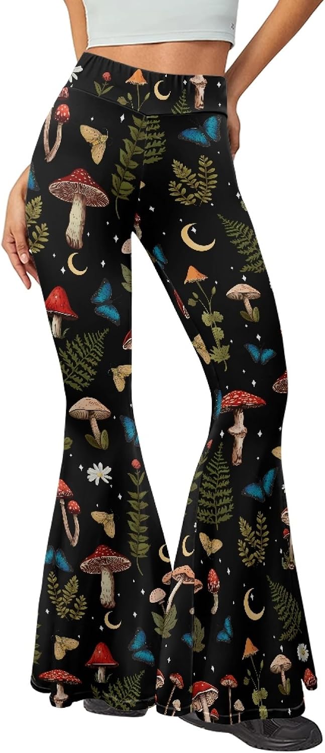 Amzbeauty Yoga Flare Pants Tummy Control High Waist Bell Bottom Bootcut Workout Yoga Pants for Women