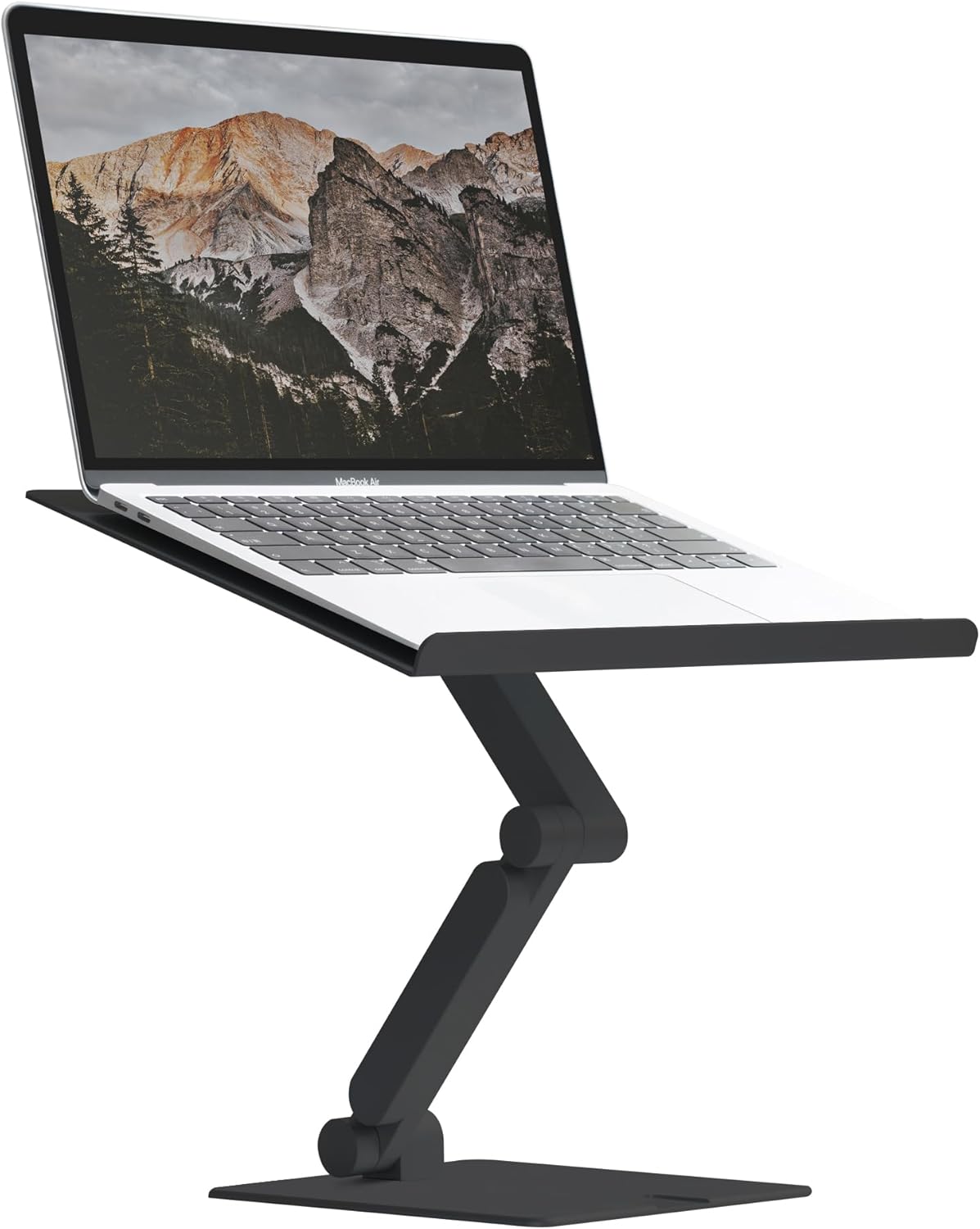 Tall Desktop Stand for Laptop, Raise Up to 14” for Heavy Workstations and Gaming Laptops, Manual Gear-Locked Stable Riser for 13"–17" Laptops (Black, Slim)