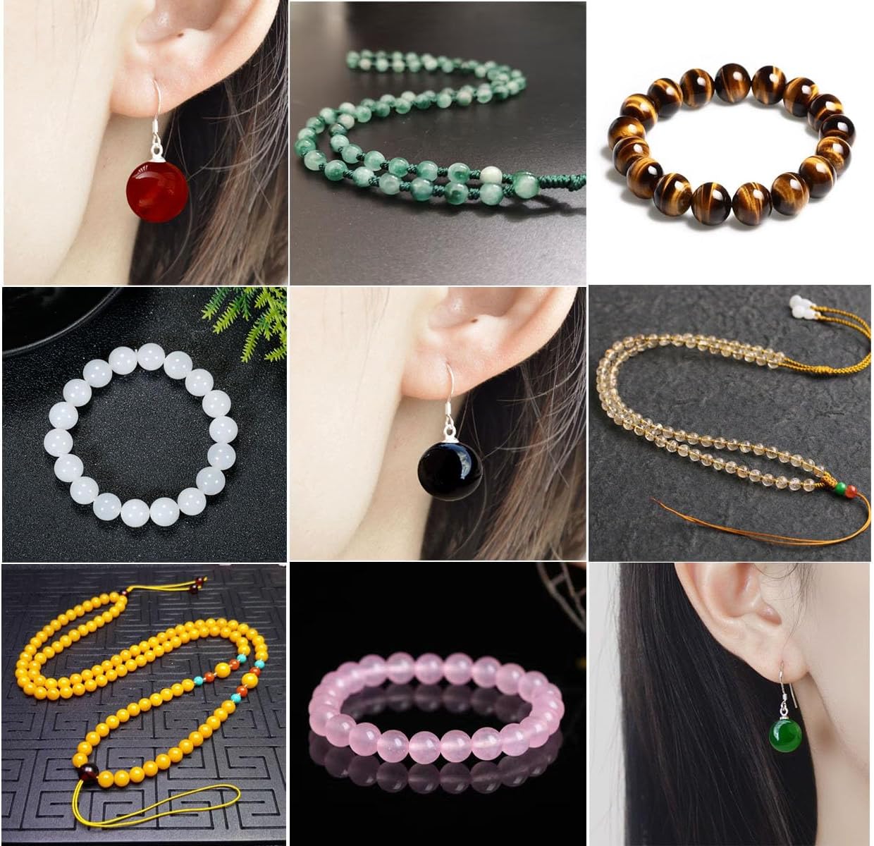 Stone Beads 10mm 60pcs Dark Blue Chalcedony Beads Round Loose Gemstones Beads for Bracelet Necklace Jewelry Making (10mm, 61031 Dark Blue Chalcedony) - Image 7