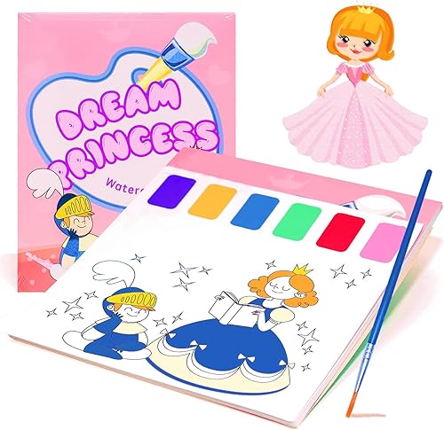 Libros de pintura con agua, libro para colorear de acuarela para niños de 4 a 8 años, libro de pintura de acuarela para niños pequeños, libros para