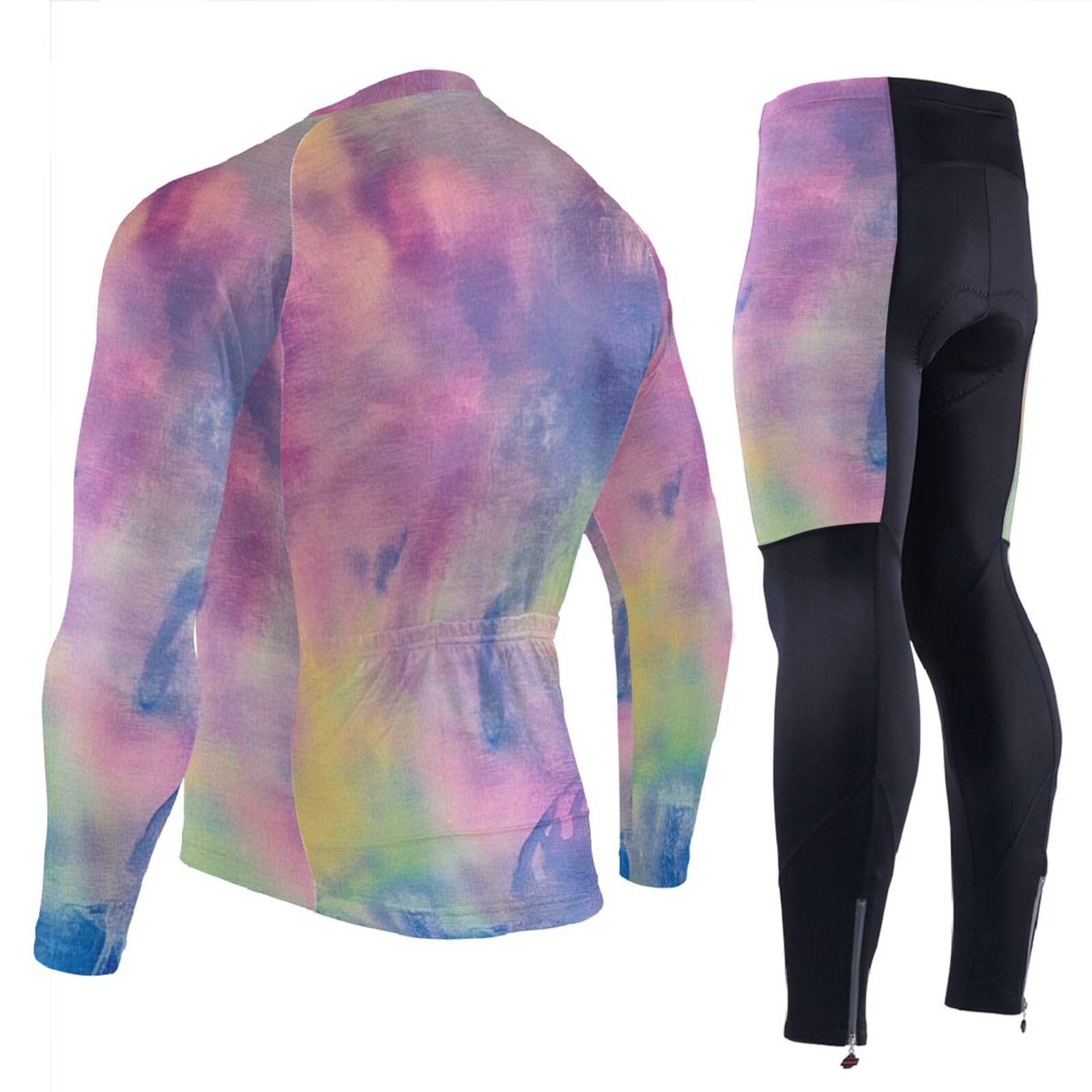 Radtrikot-Set mit Taschen, schnell trocknend, für Herren, 3D-gepolstert