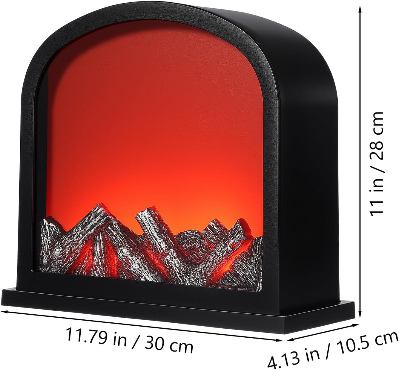 美式壁炉夜灯 ライト デスクトップ装飾ランプ 省エネ暖色光 ベッドサイド照明 ホームオフィス用