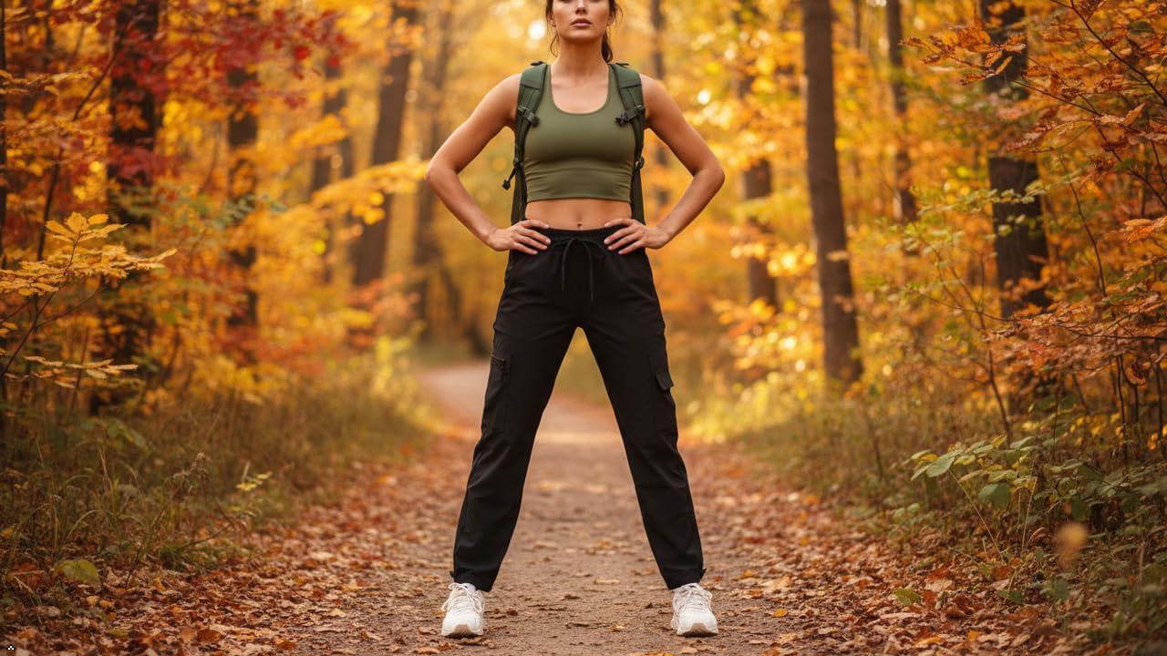 Quick Dry Women's Cargo Pants with Pockets Lightweight Hiking Joggers for Workout Athletic Casual Outdoor Camping - Image 6