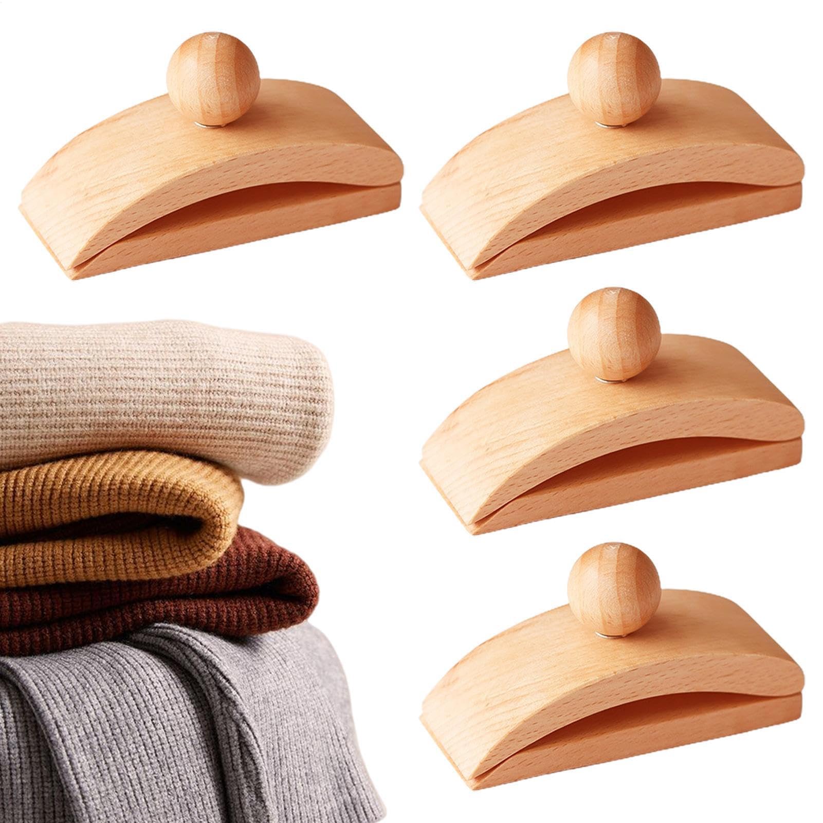 MRKU Coat Rack with Hooks Wooden Wall Hanger