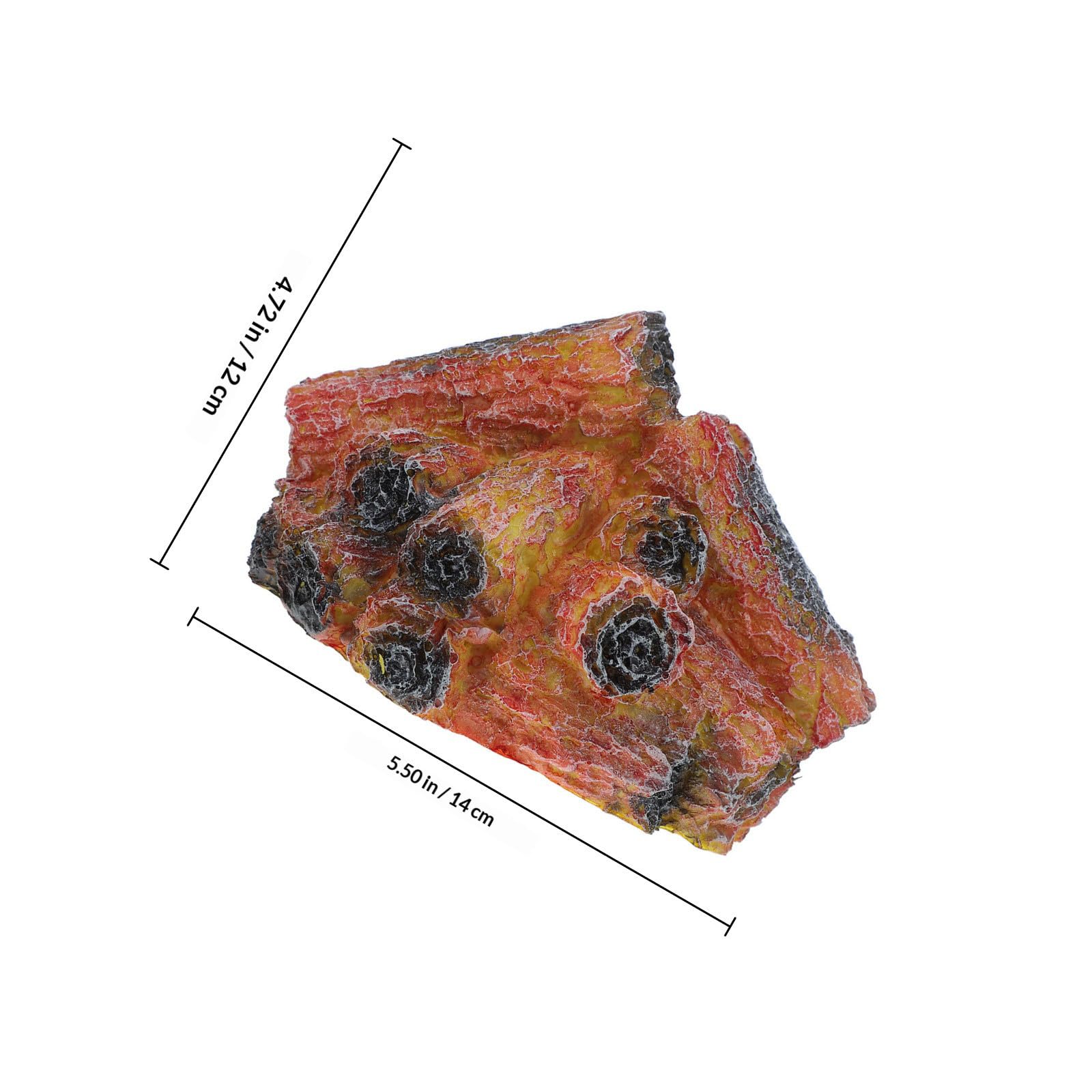 Abaodam 2 Piezas Lámpara de Ambiente Efecto Llama Realista de Carbón Artificial en Resina y Abs, Resistente a Deformaciones, Adecuado para Reuniones en Casa y Bodas