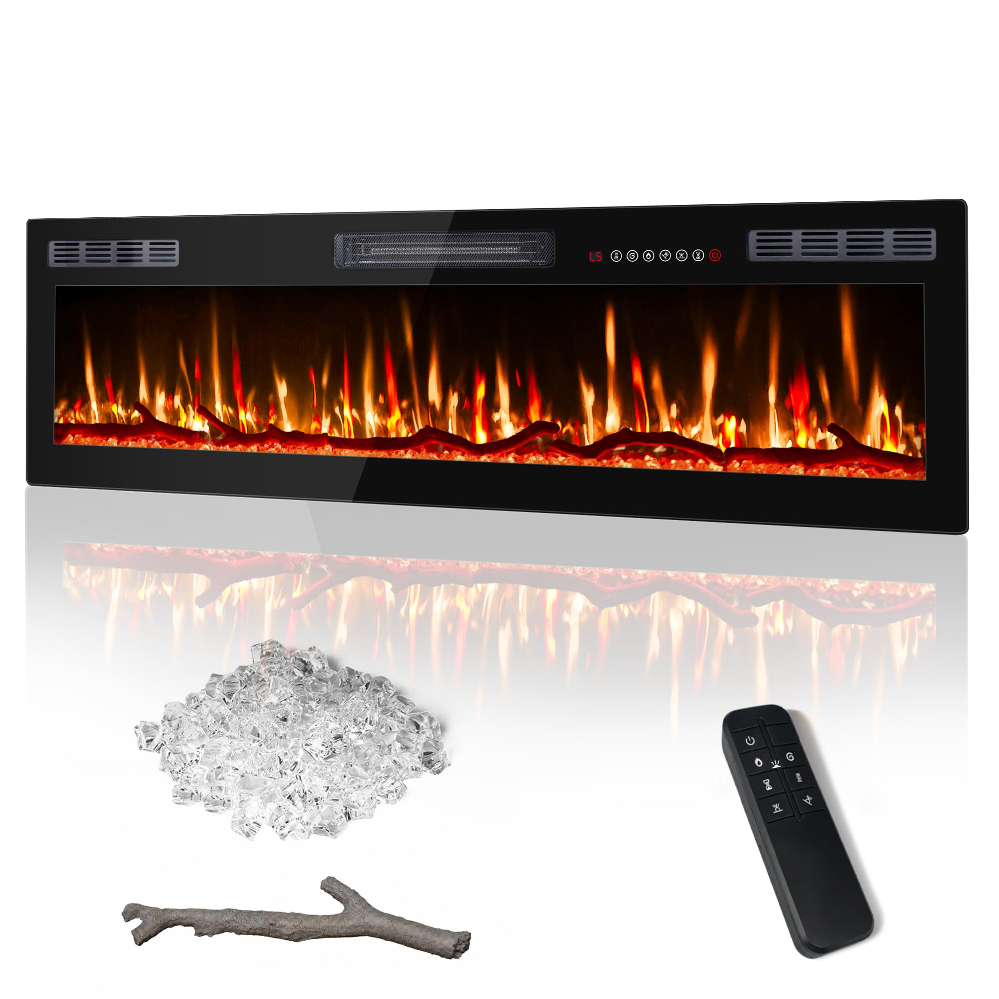 LEMBERI 72 Electric Fireplace