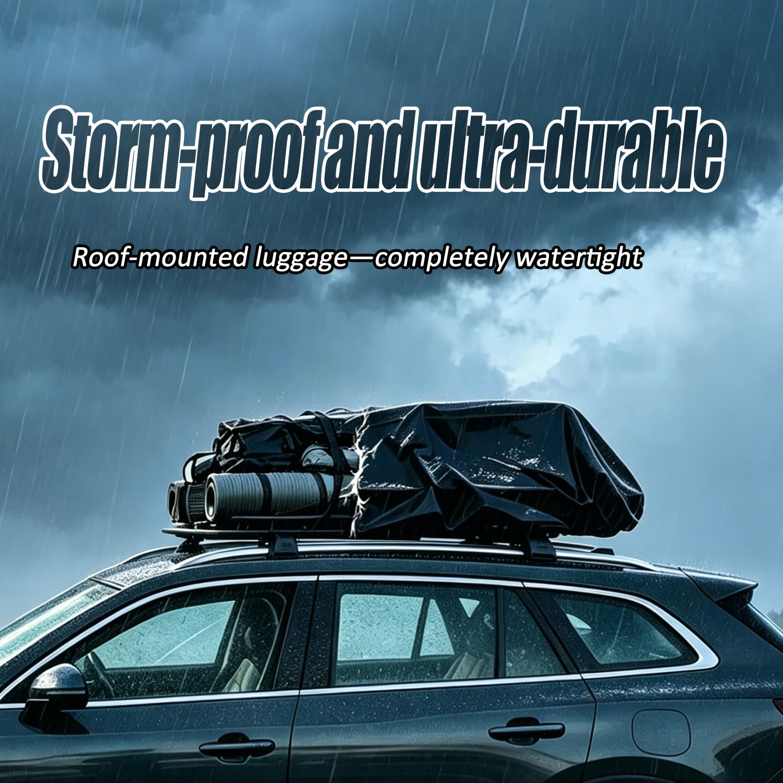 Cubierta portaequipajes techo Resistente al agua al sol al polvo al viento | Apto for varios vehículos como berlinas SUV y camionetas satisface todas tus necesidades de camping y viajes(1.7*1.7M)
