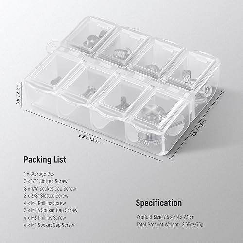 Miniatura 35 de NEEWER ST23 - Paquete de 3 adaptadores de rosca estándar de 1/4 a 3/8 pulgadas, adaptador de rosca para soporte de luz de estudio, adaptador