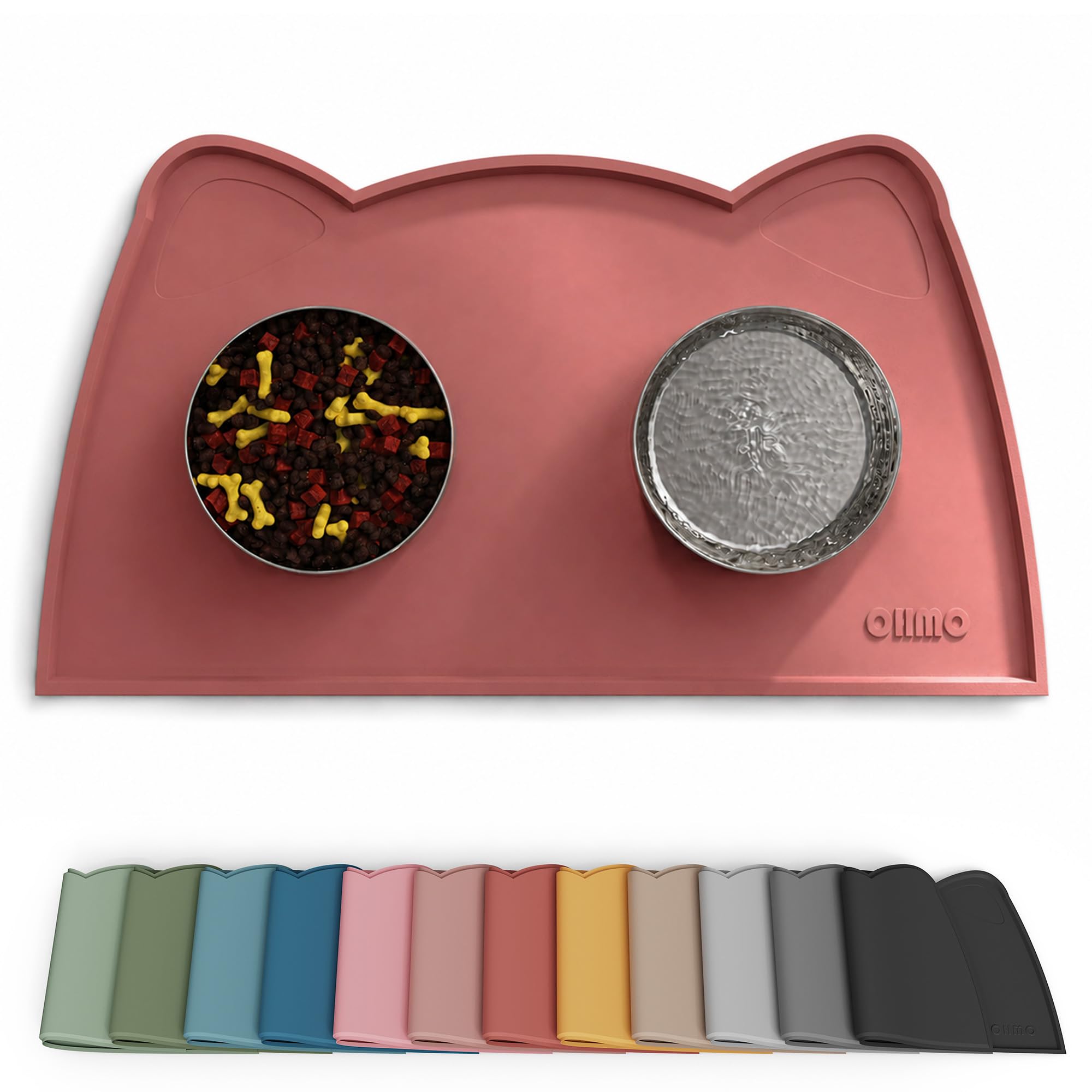OHMO Cat Food Mat, Silicone Pet Feeding Mat, 18x9.8, Erythrinus