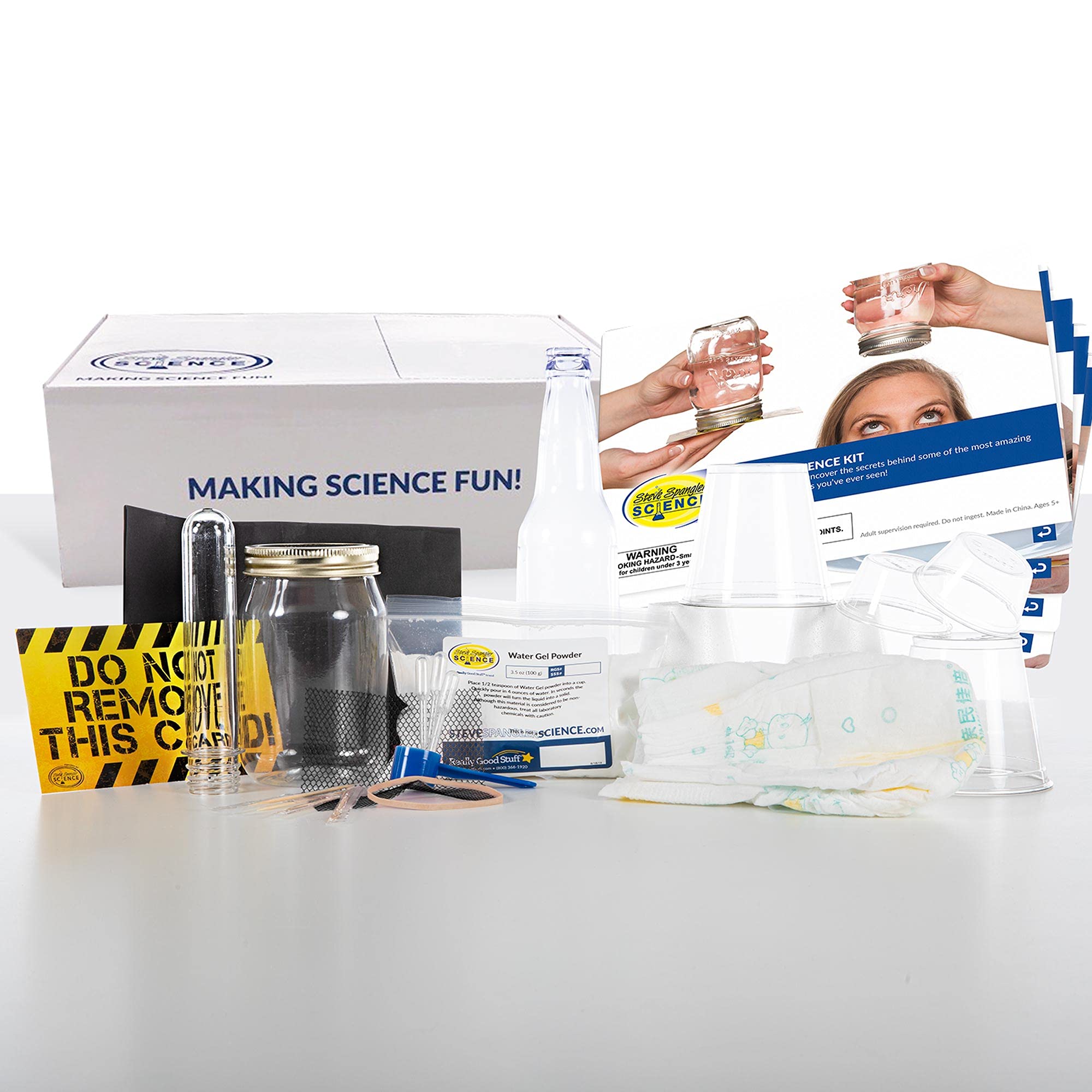 STEM Water Science Kit; including exciting experiments for kids about cohesion, adhesion, surface tension and air pressure