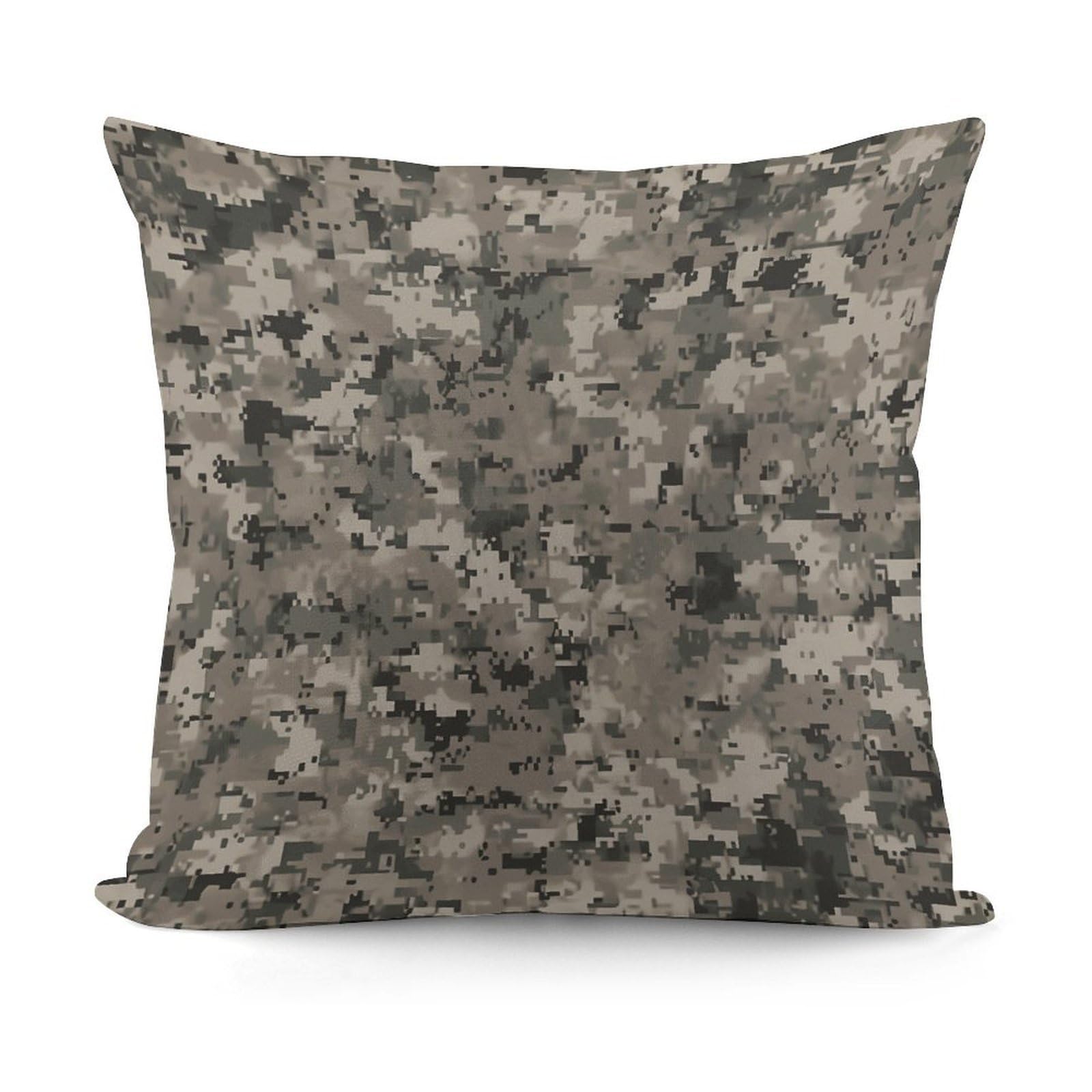 VstaDank Army Digital Camouflage Pillow Covers Soft Plush Decorative Square Pillow Cover Modern Breathable Pillowcases Pillowcase with Invisible Zipper 18x18 Inches for Sofa Living Room